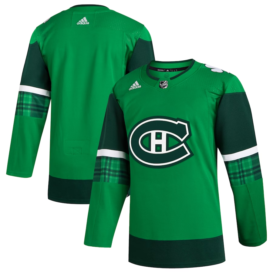 Men's Montreal Canadiens Kelly Green 2023 St. Patrick's Day Primegreen Authentic Blank Jerseys