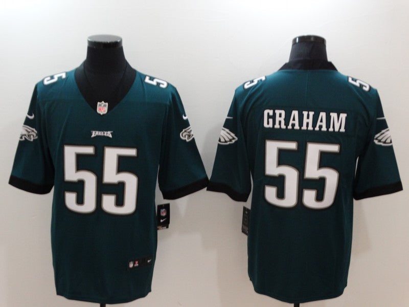Men's Philadelphia Eagles Brandon Graham #55 Midnight Green Game Jerseys