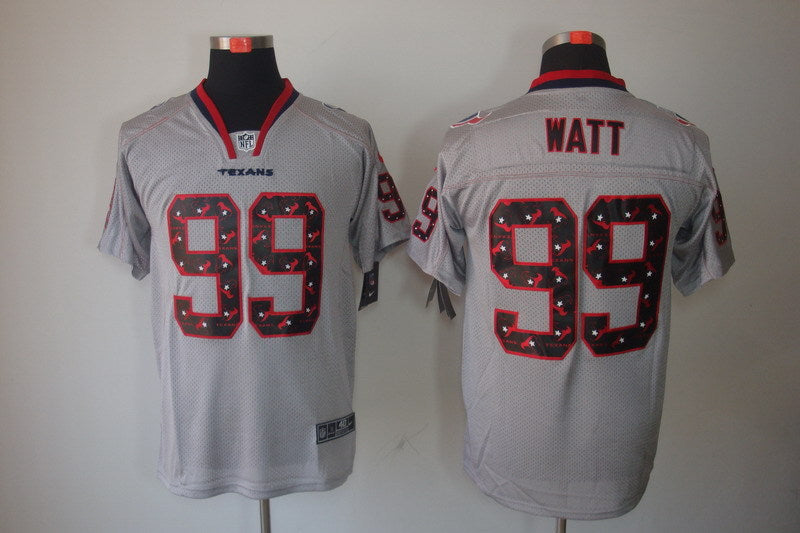 Men's Houston Texans J.J. Watt #99 Gray Game Player Jerseys