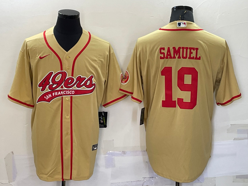 Men's San Francisco 49ers Deebo Samuel #19 Gold Game Jerseys Joint Edition