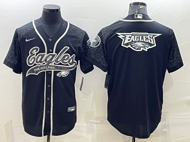 Men's Philadelphia Eagles Black RFLCTV Limited Jerseys