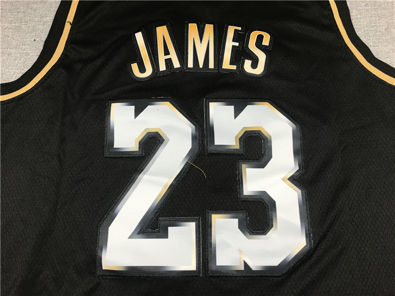 Men's Los Angeles Lakers LeBron James #23 Black Swingman Player Jerseys