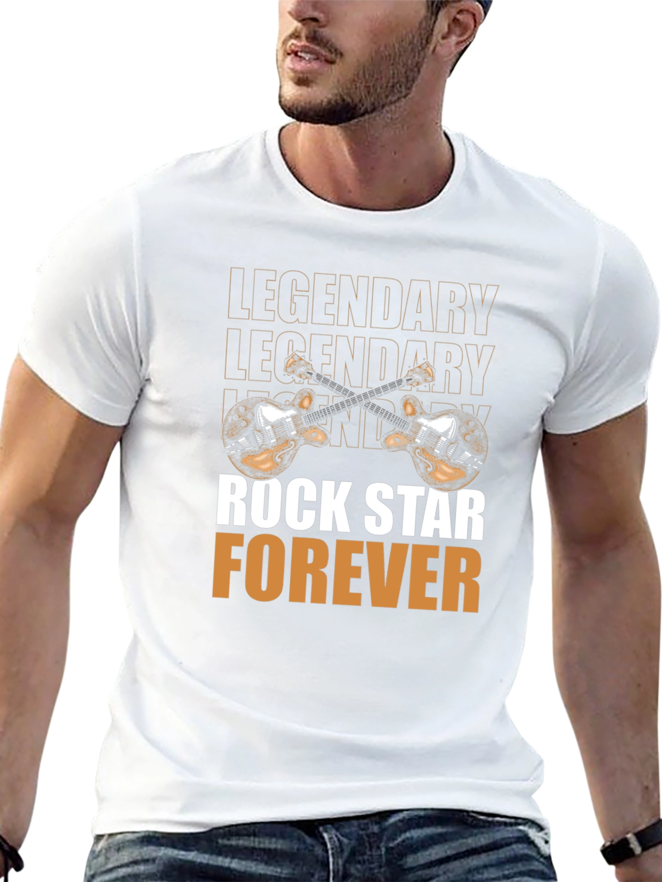 Legendary Rock Star Forever Black Graphic Tee
