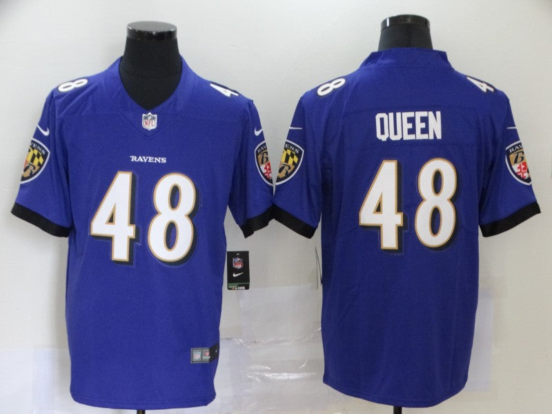 Men's Baltimore Ravens Patrick Queen #48 Purple Game Player Jerseys