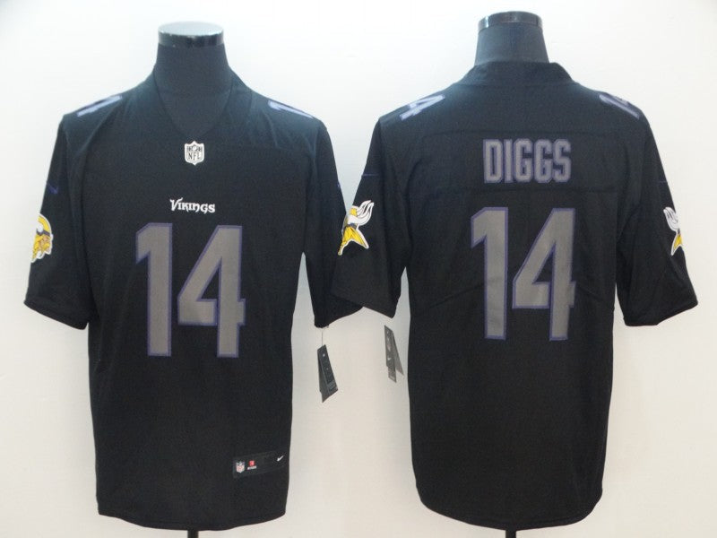 Men's Minnesota Vikings Stefon Diggs #14 Black Game Jerseys
