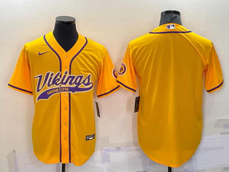 Men's Minnesota Vikings Yellow Blank Jerseys