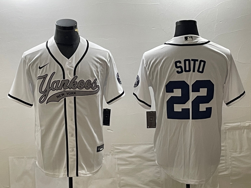 Men's New York Yankees Juan Soto #22 White Player Jerseys Joint Edition