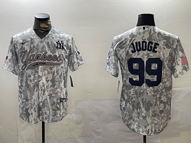 Men's New York Yankees Aaron Judge #99 Arctic Camo 2024 Salute to Service Limited Jerseys