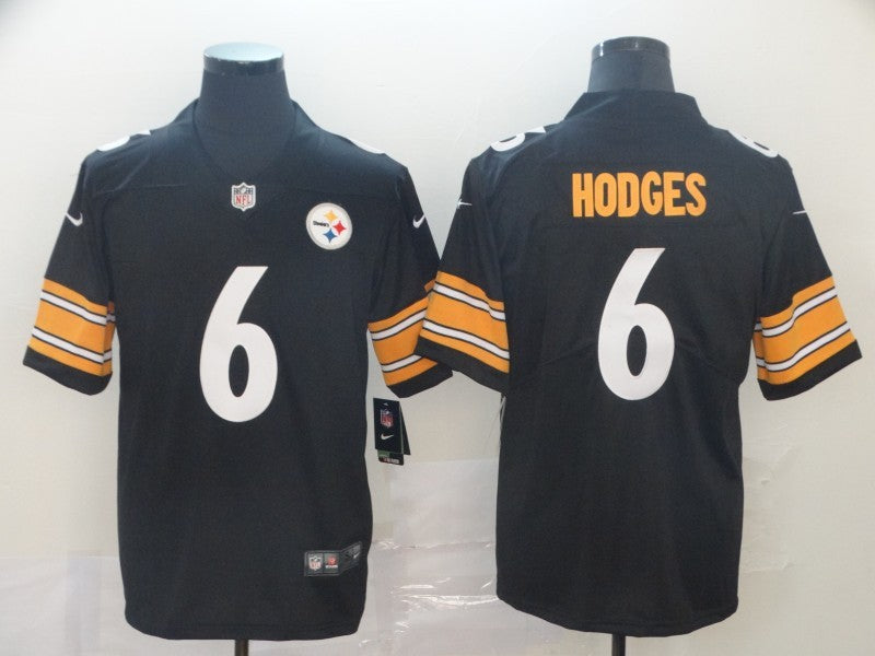 Men's Pittsburgh Steelers Devlin Hodges #6 Black Game Jerseys
