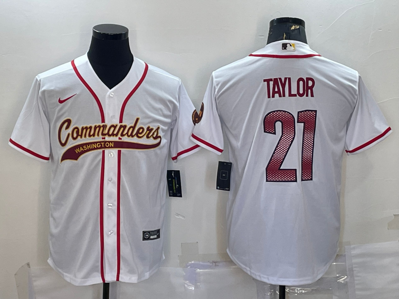Men's Washington Commanders Sean Taylor #21 White Game Jerseys Joint Edition