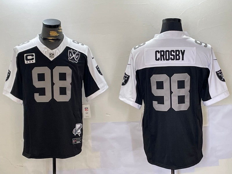 Men's Las Vegas Raiders Maxx Crosby #98 Black Game Team Jerseys