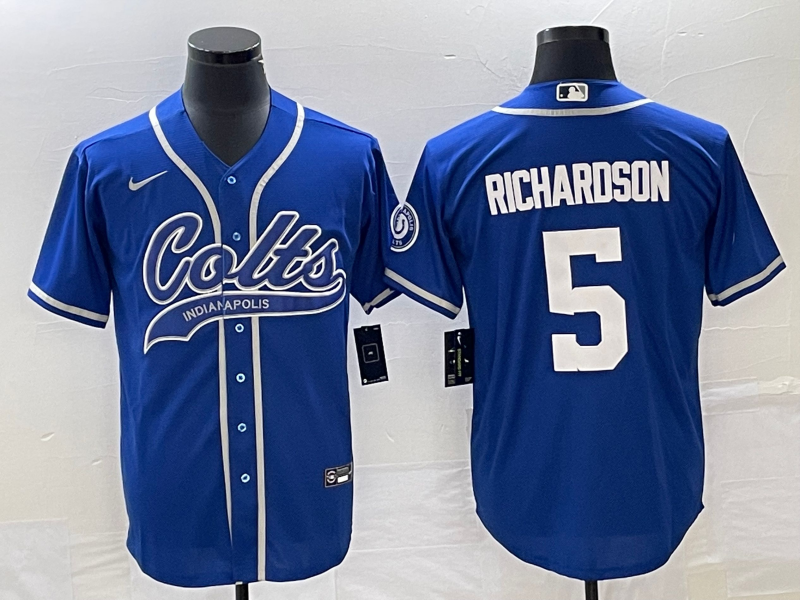 Men's Indianapolis Colts Anthony Richardson #5 Royal Game Jerseys Joint Edition