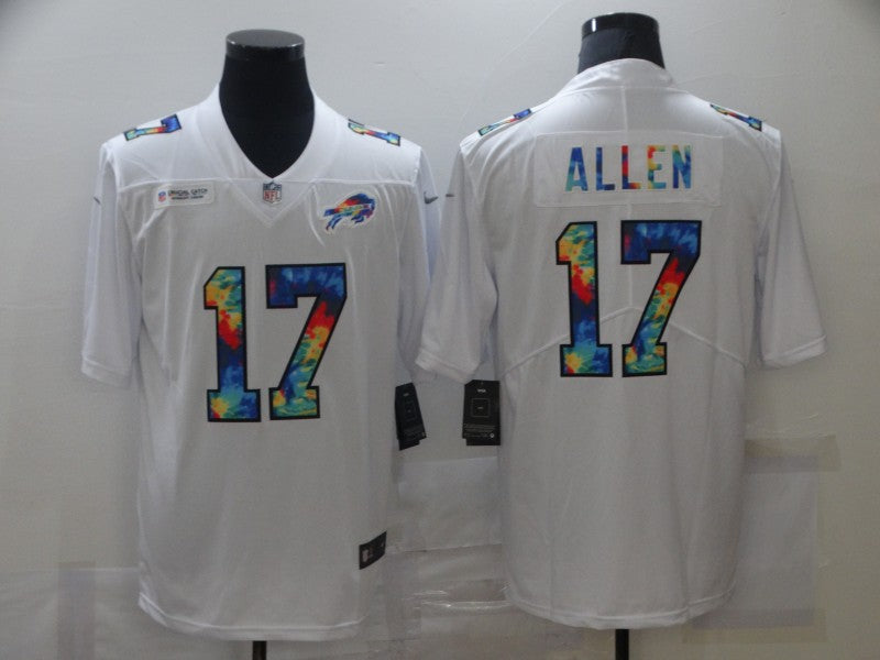 Men's Buffalo Bills Josh Allen #17 White Player Game Jerseys