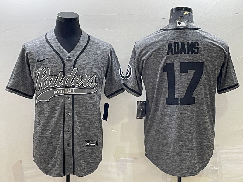 Men's Las Vegas Raiders Davante Adams #17 Gray Player Jerseys Joint Edition
