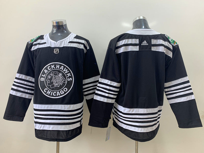 Men's Chicago Blackhawks Black Blank Player Jerseys