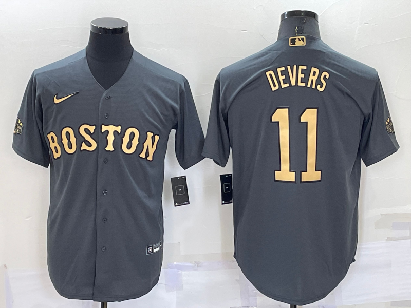 Men's Boston Red Sox Rafael Devers #11 Gray Replica Player Jerseys
