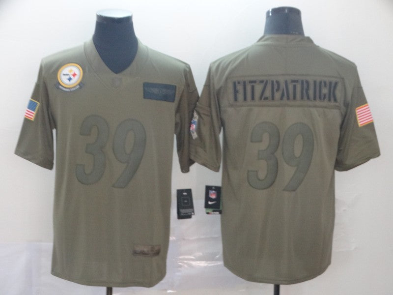 Men's Pittsburgh Steelers Minkah Fitzpatrick #39 Brown Game Jerseys
