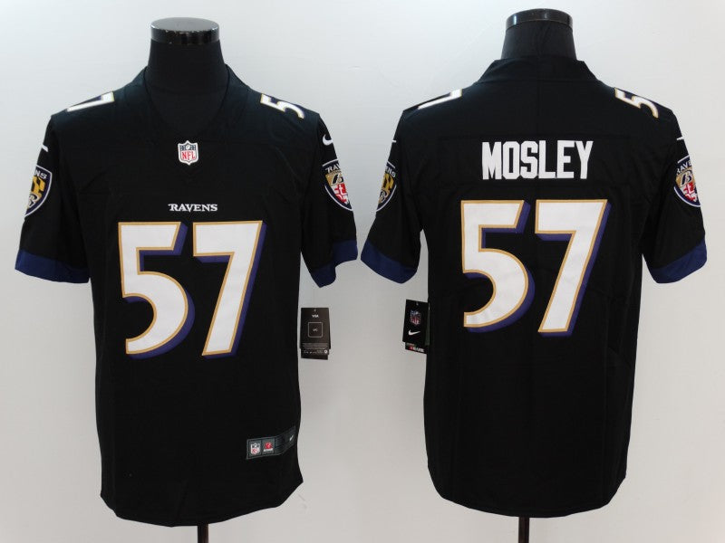 Men's Baltimore Ravens C.J. Mosley #57 Black Player Game Jerseys