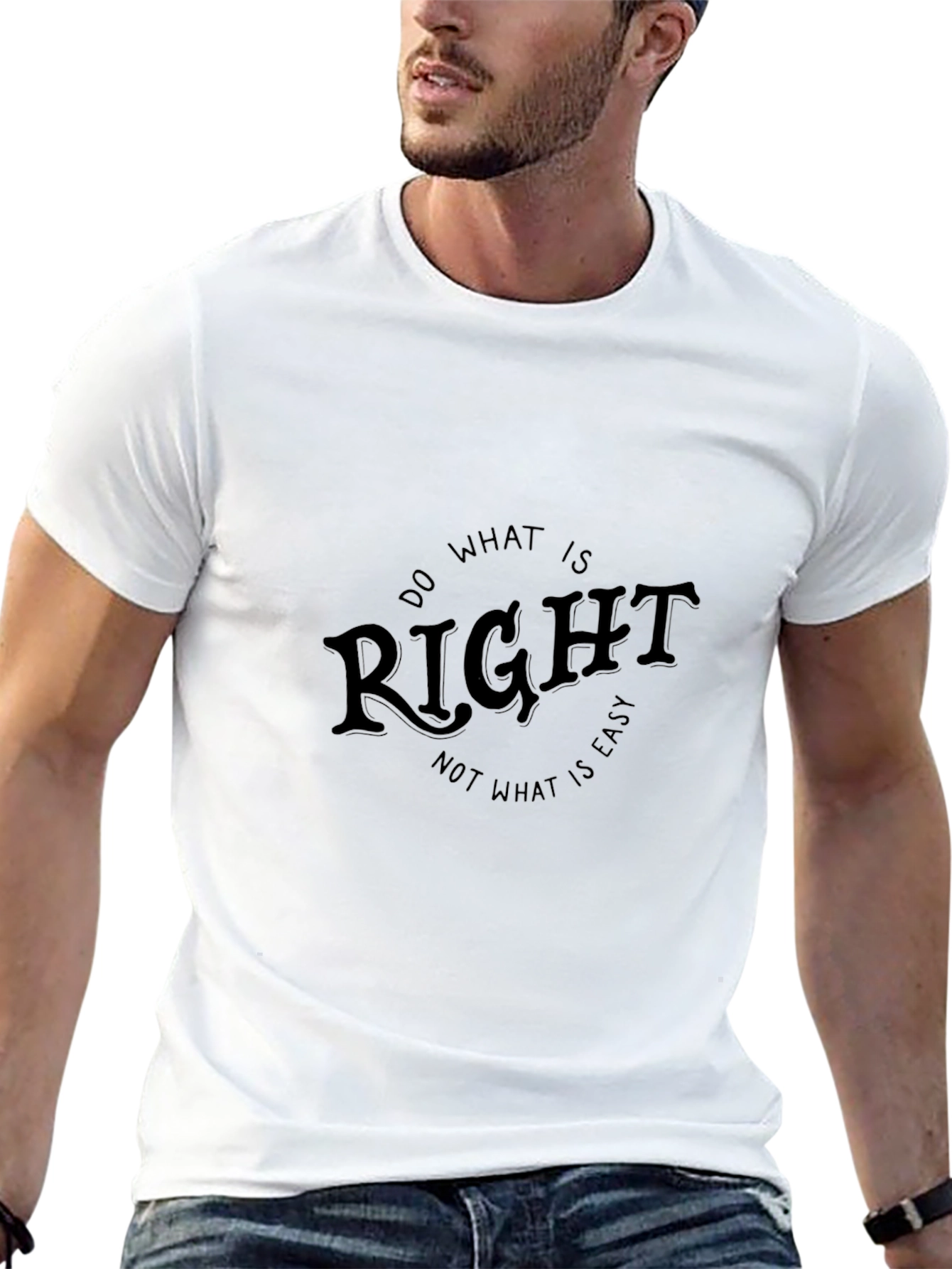Do What Is Right Black Graphic Tee