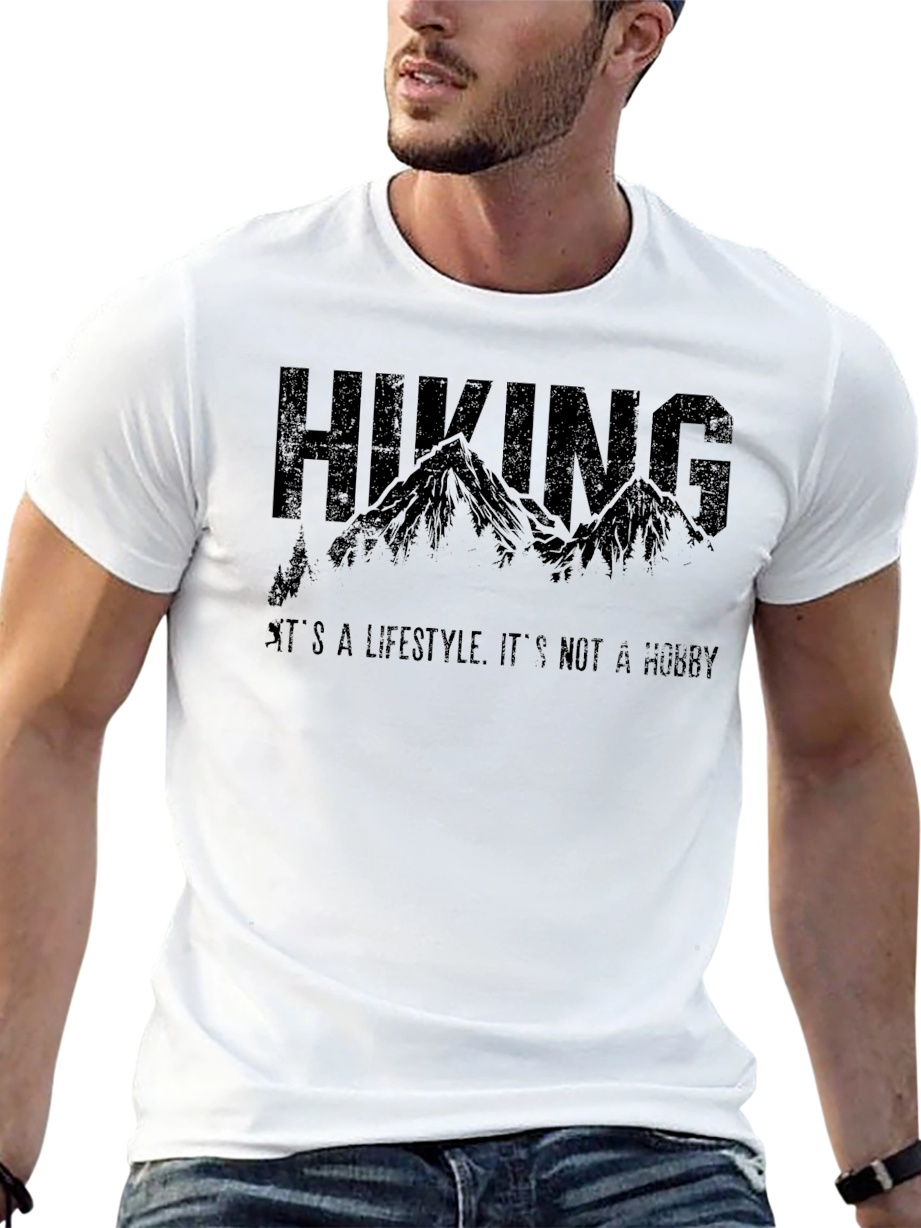 Hiking Lifestyle Black Graphic Tee