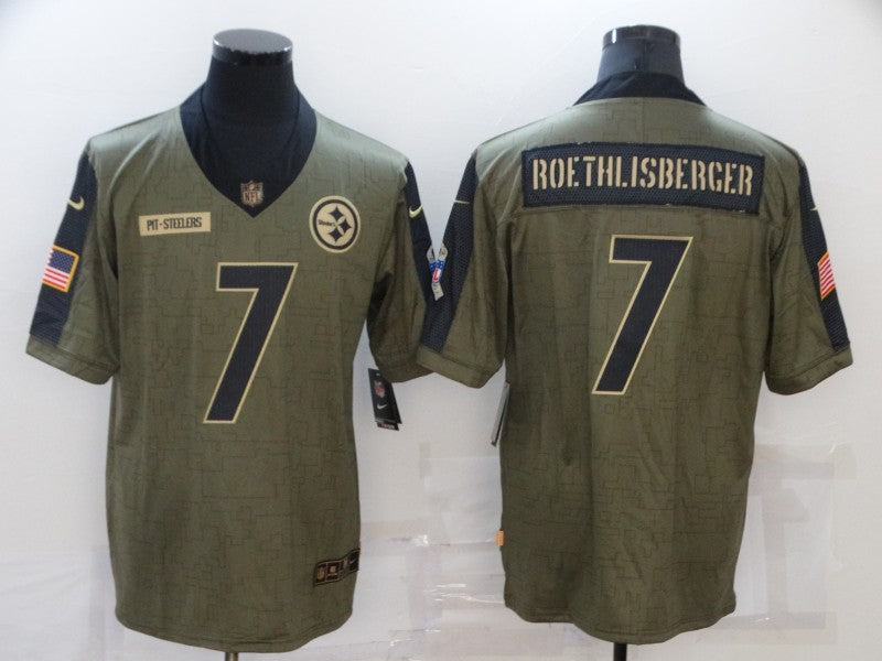 Men's Pittsburgh Steelers Ben Roethlisberger #7 Brown Game Player Jerseys
