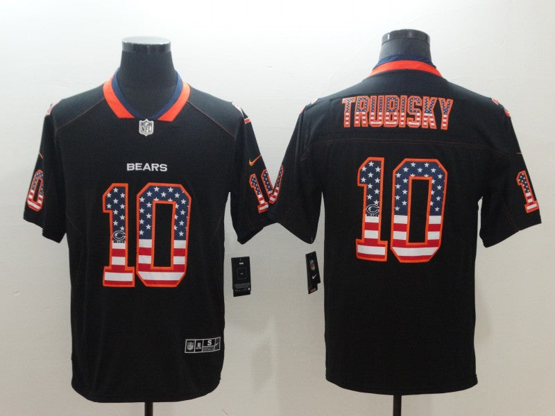 Men's Chicago Bears Mitch Trubisky #10 Black Team Game Jerseys
