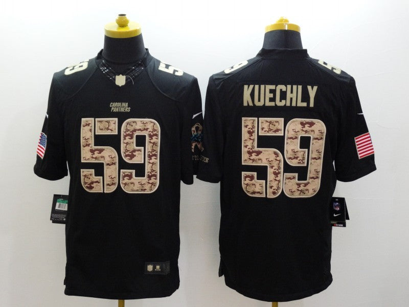 Men's Carolina Panthers Luke Kuechly #59 Black Alternate Game Jerseys