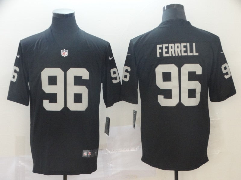 Men's Las Vegas Raiders Clelin Ferrell #96 Black Game Player Jerseys