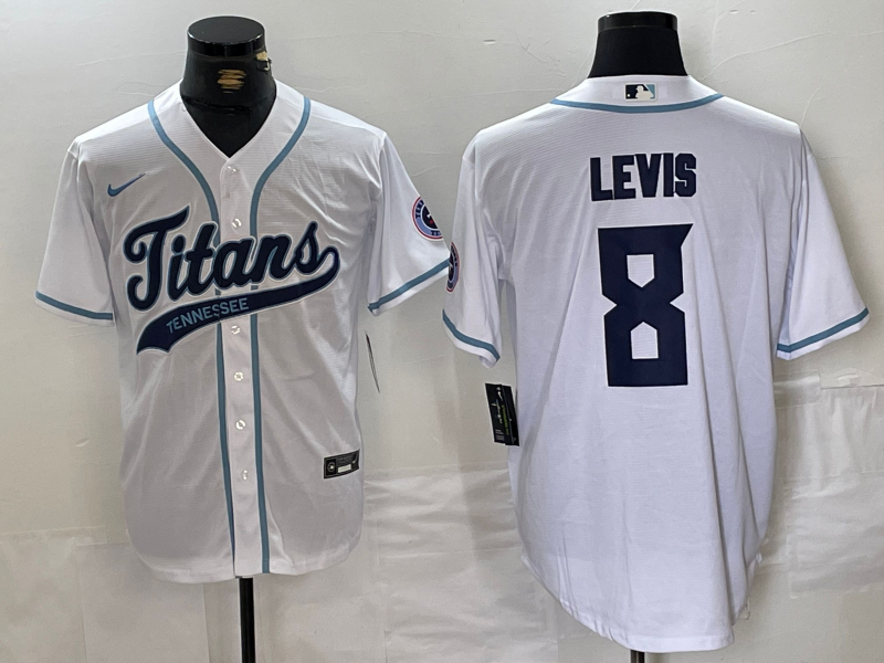 Men's Tennessee Titans Will Levis #8 White Player Jerseys