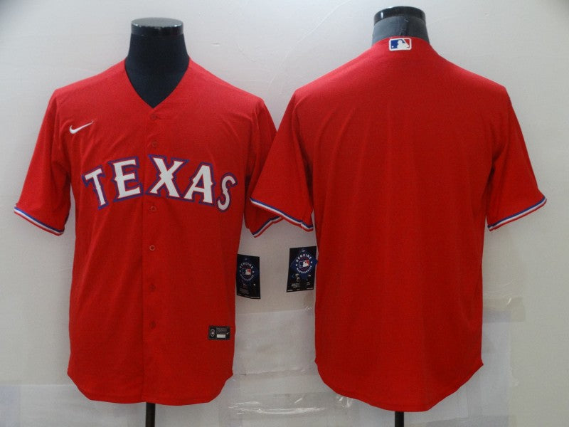 Men's Texas Rangers Red Replica Blank Jerseys