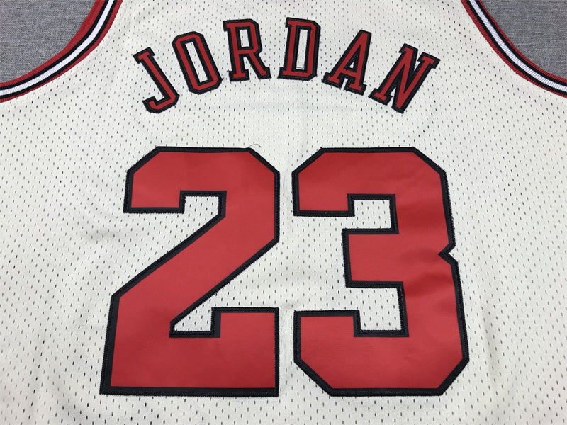 Men's Chicago Bulls Michael Jordan #23 Cream Hardwood Classics Swingman Jerseys