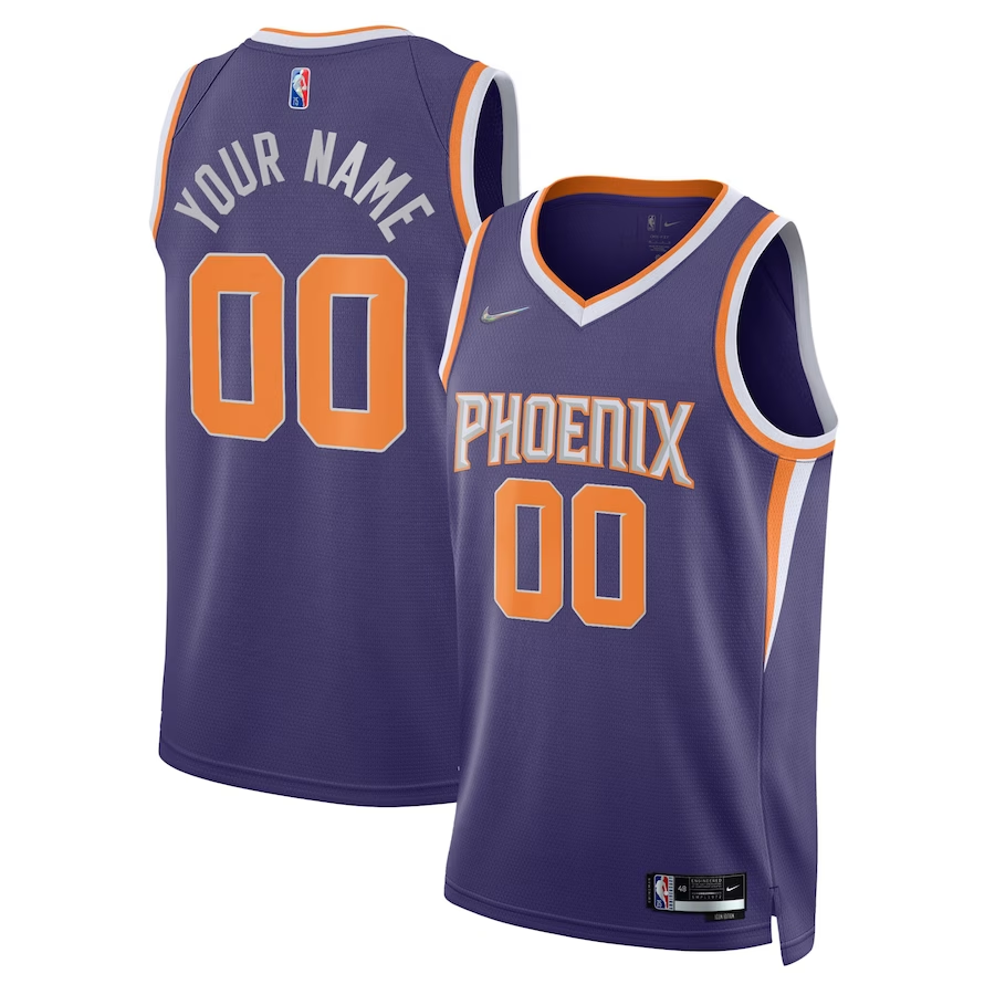 Men's Phoenix Suns Purple 2021/22 Diamond Swingman Custom Jerseys - Icon Edition