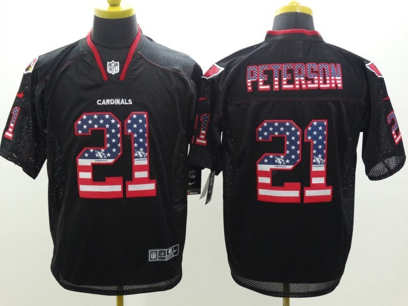 Men's Arizona Cardinals Patrick Peterson #21 Black Game Jerseys
