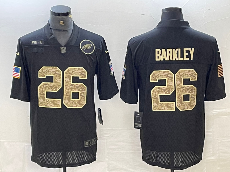 Men's Philadelphia Eagles Saquon Barkley #26 Black Alternate Player Jerseys