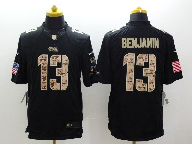 Men's Carolina Panthers Kelvin Benjamin #13 Black Game Player Jerseys