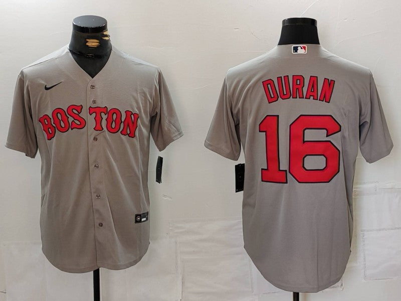 Men's Boston Red Sox Jarren Duran #16 Gray Away Limited Player Jerseys