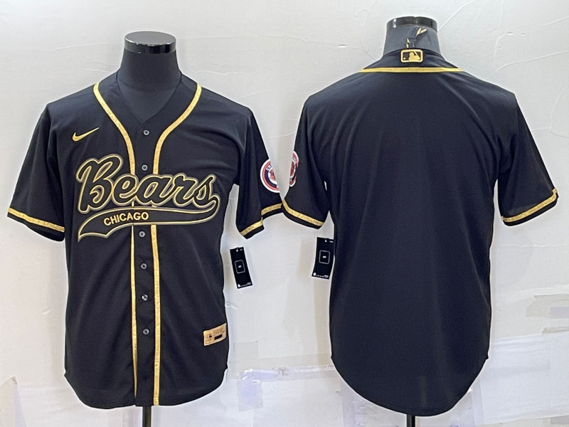 Men's Chicago Bears Black Blank Jerseys