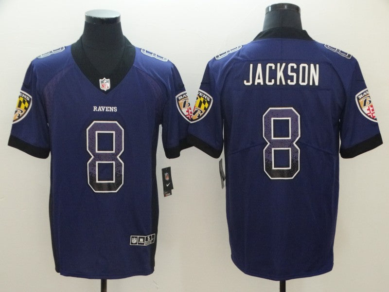 Men's Baltimore Ravens Lamar Jackson #8 Purple Alternate Game Jerseys