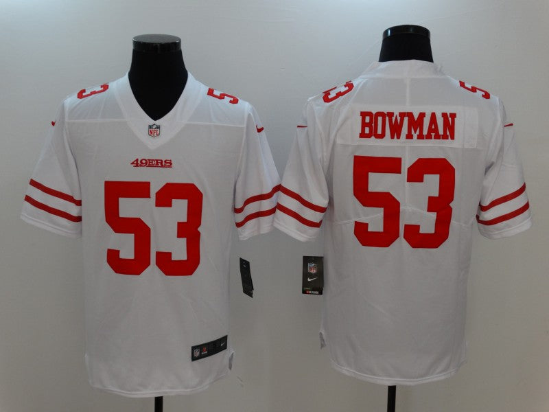 Men's San Francisco 49ers Navoro Bowman #53 White Game Jerseys