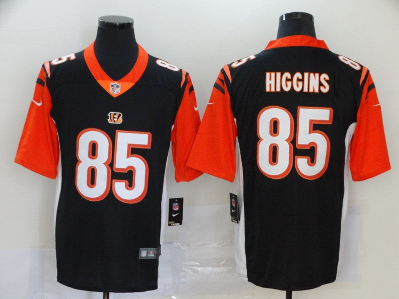 Men's Cincinnati Bengals Tee Higgins #85 Black Game Jerseys