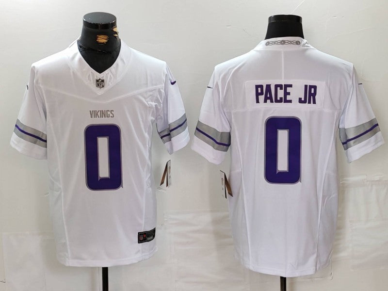 Men's Minnesota Vikings Ivan Pace Jr #0 White Alternate Vapor F.U.S.E. Elite Player Jerseys