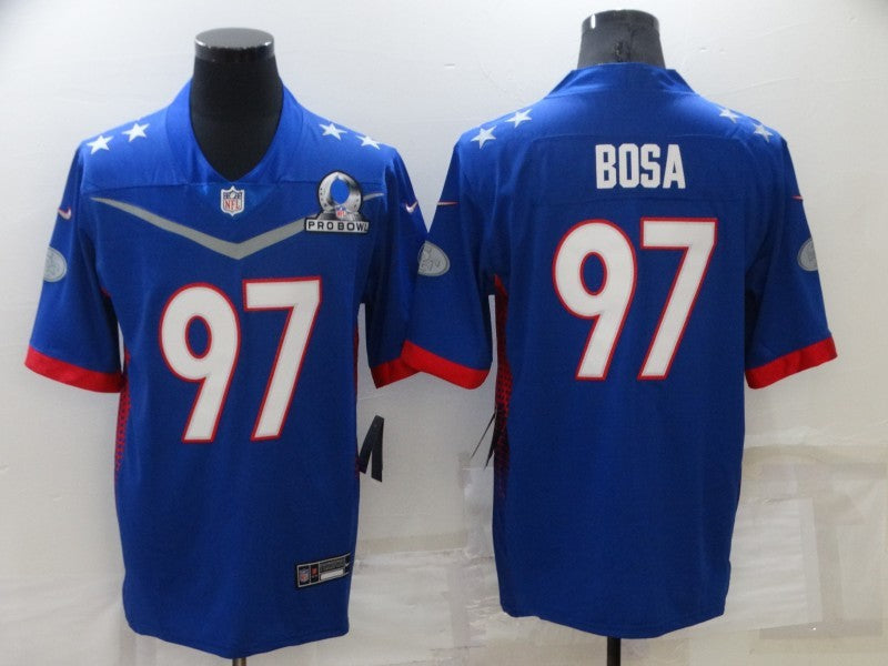 Men's San Francisco 49ers Nick Bosa #97 Blue ALL STAR Game Jerseys