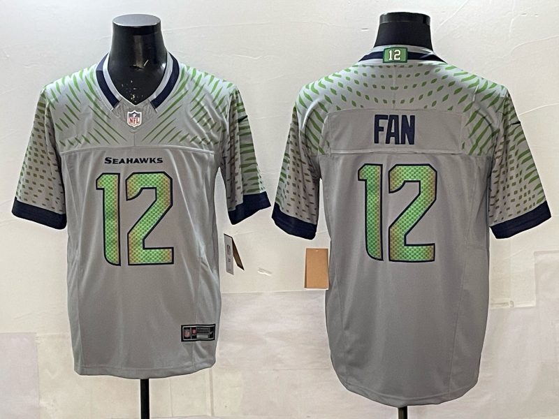 Men's Seattle Seahawks 12s #12 Wolf Gray 2025 Rivalries Collection Limited Jersey