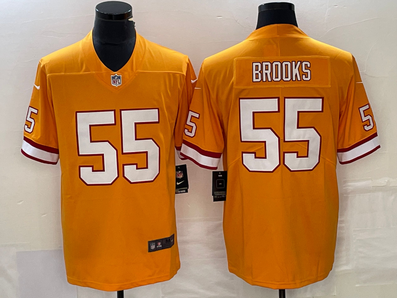 Men's Tampa Bay Buccaneers Derrick Brooks #55 Orange Throwback Game Jerseys