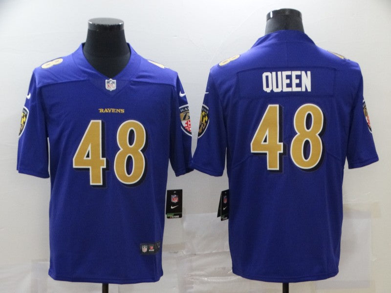 Men's Baltimore Ravens Patrick Queen #48 Purple Game Jerseys