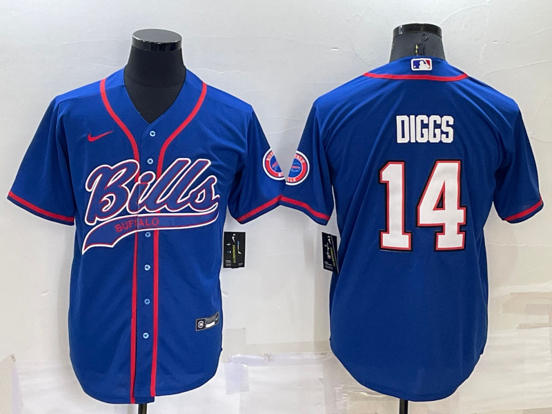 Men's Buffalo Bills Stefon Diggs #14 Royal Game Jerseys Joint Edition