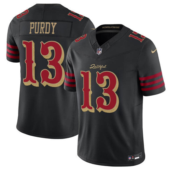 Men's Brock Purdy San Francisco 49ers Black 2025 Rivalries Collection F.U.S.E. Limited Jersey