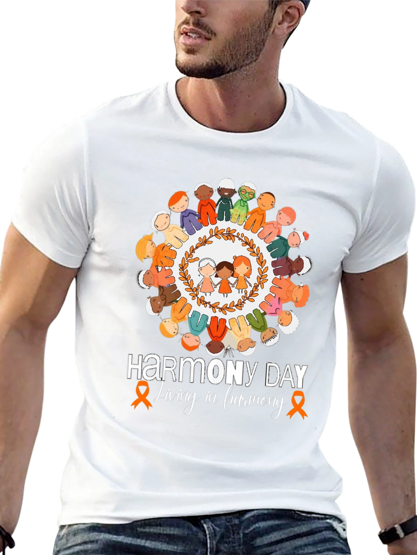 Harmony Day T-Shirt: Living in Harmony Tee