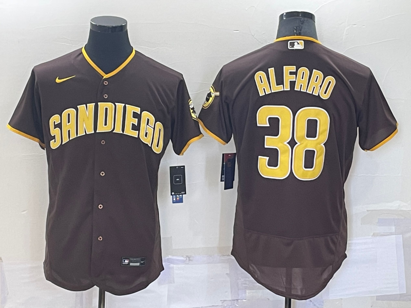 Men's San Diego Padres Jorge Alfaro #38 Brown Stitched Jerseys