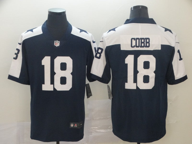 Men's Dallas Cowboys Randall Cobb #18 Navy Game Jerseys